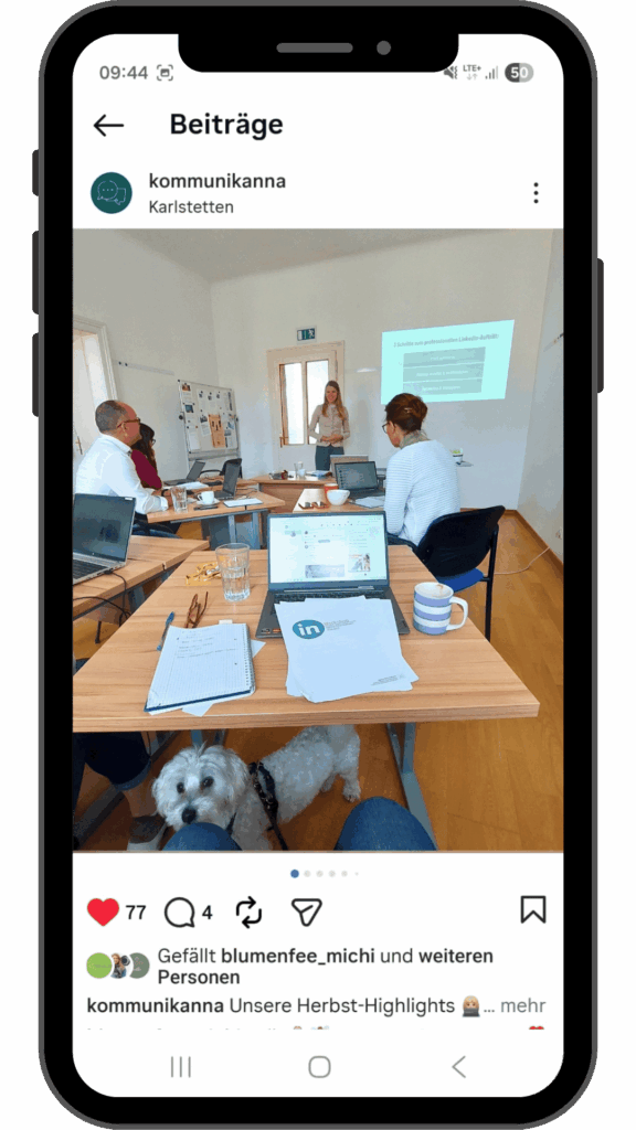 KOMMUNIKanna Vortrag zum Thema Linkedin & Social Media Marketing mit der Initiative NÖ